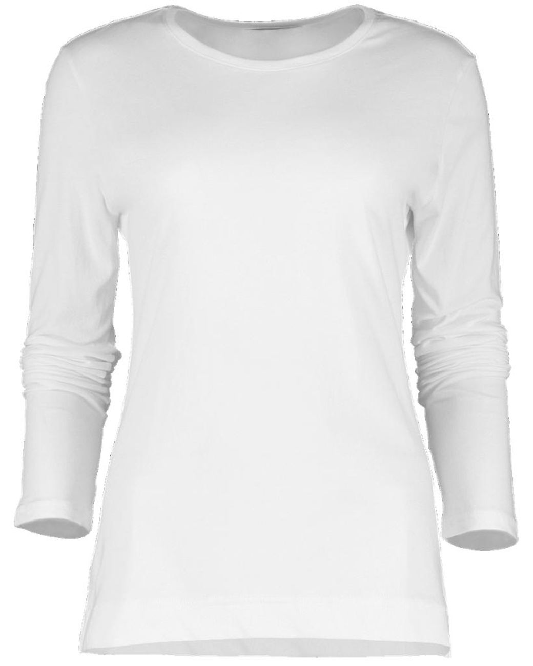 Adam Lippes Cotton Crewneck T-shirt in White - Lyst