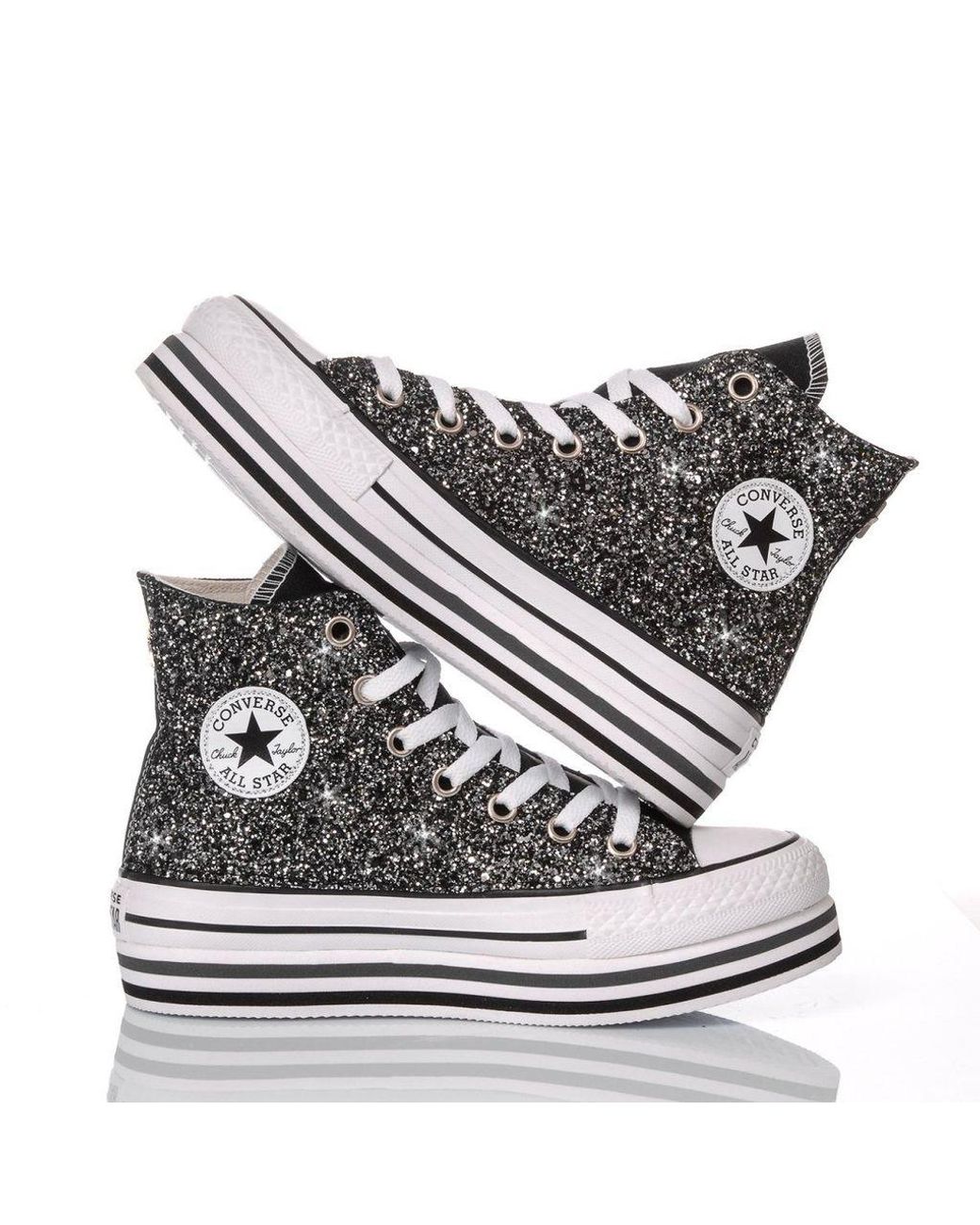 black glitter converse high tops