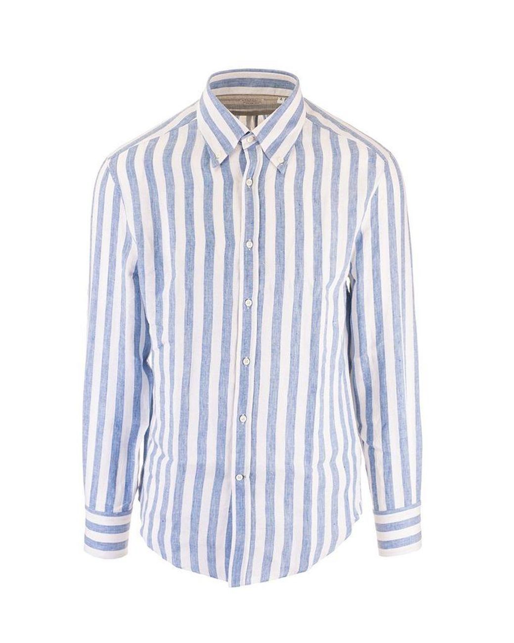 Brunello Cucinelli Men's Mw6081716c483 White Linen Shirt for Men - Lyst