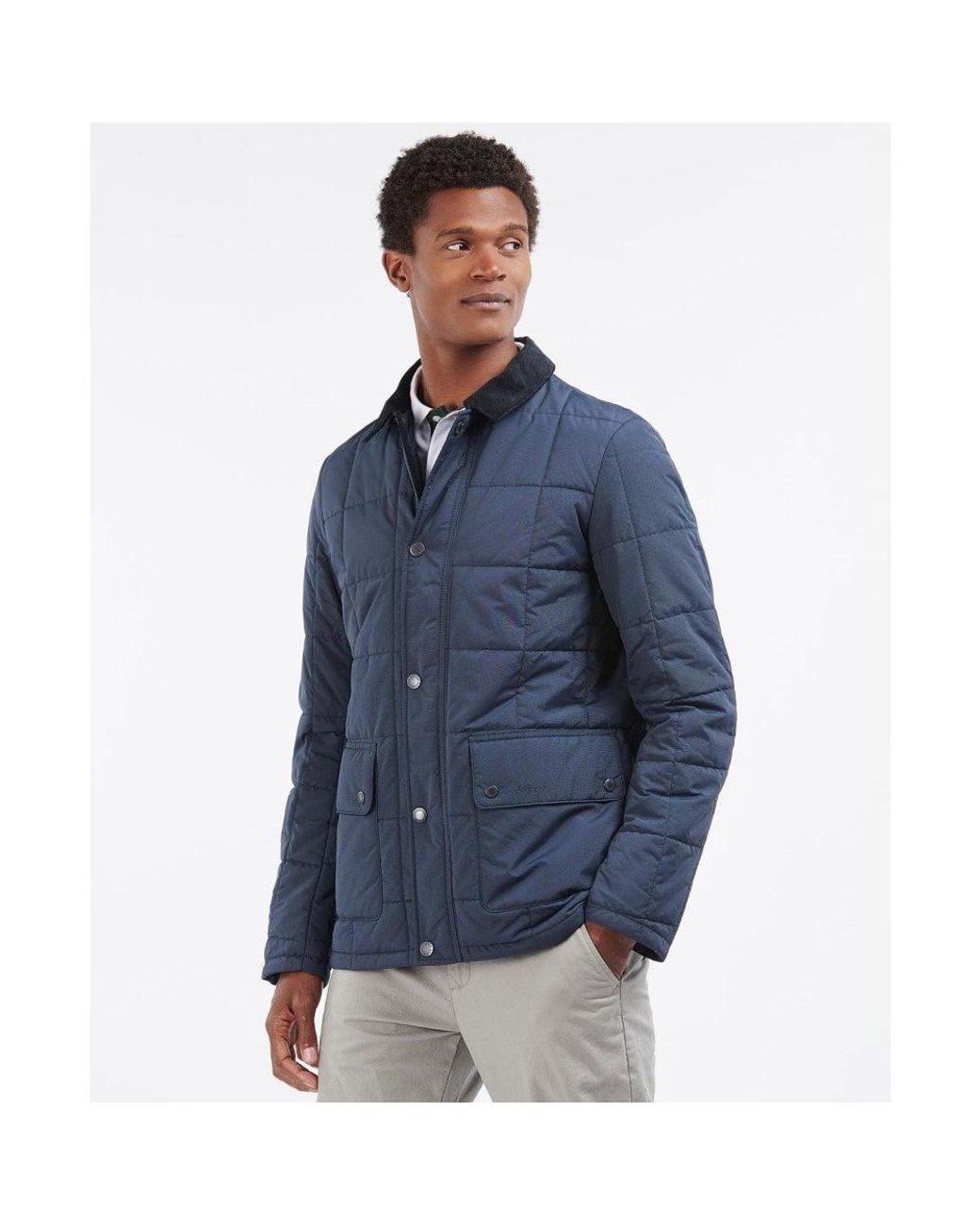 Barbour Box Diggle Quilted Jacket Navy 