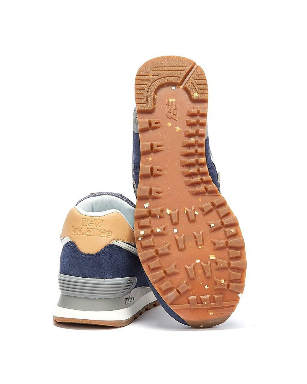 new balance 574 blue and tan