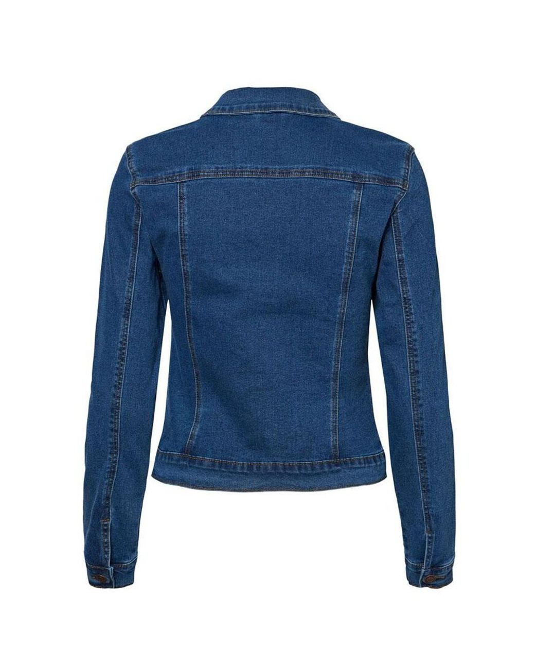 Vero Moda Hot Soya Denim Jacket in Blue,White (Blue) | Lyst