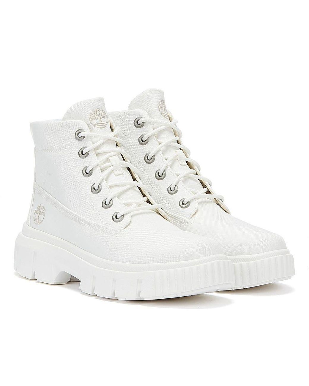 Timberland Greyfield Fabric Boots in White | Lyst Australia