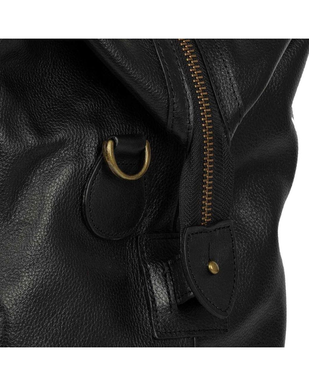 barbour leather travel bag