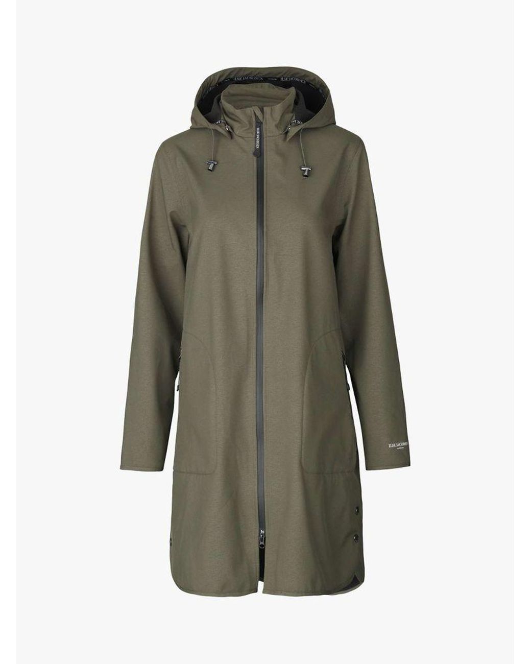 raincoat with detachable hood
