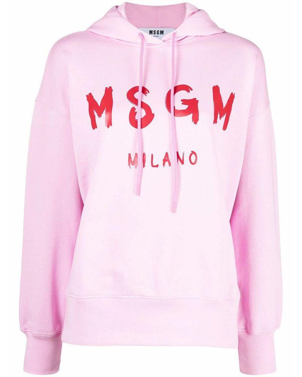 MSGM Women's 3041mdm8821729912 Pink Cotton Sweatshirt - Lyst