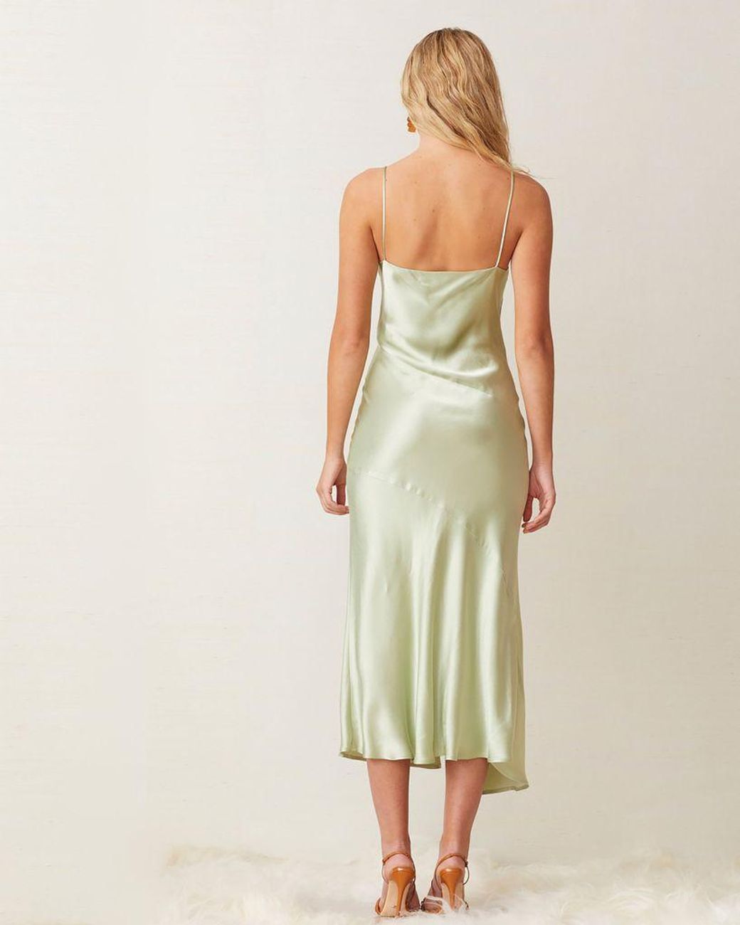 mint green slip dress