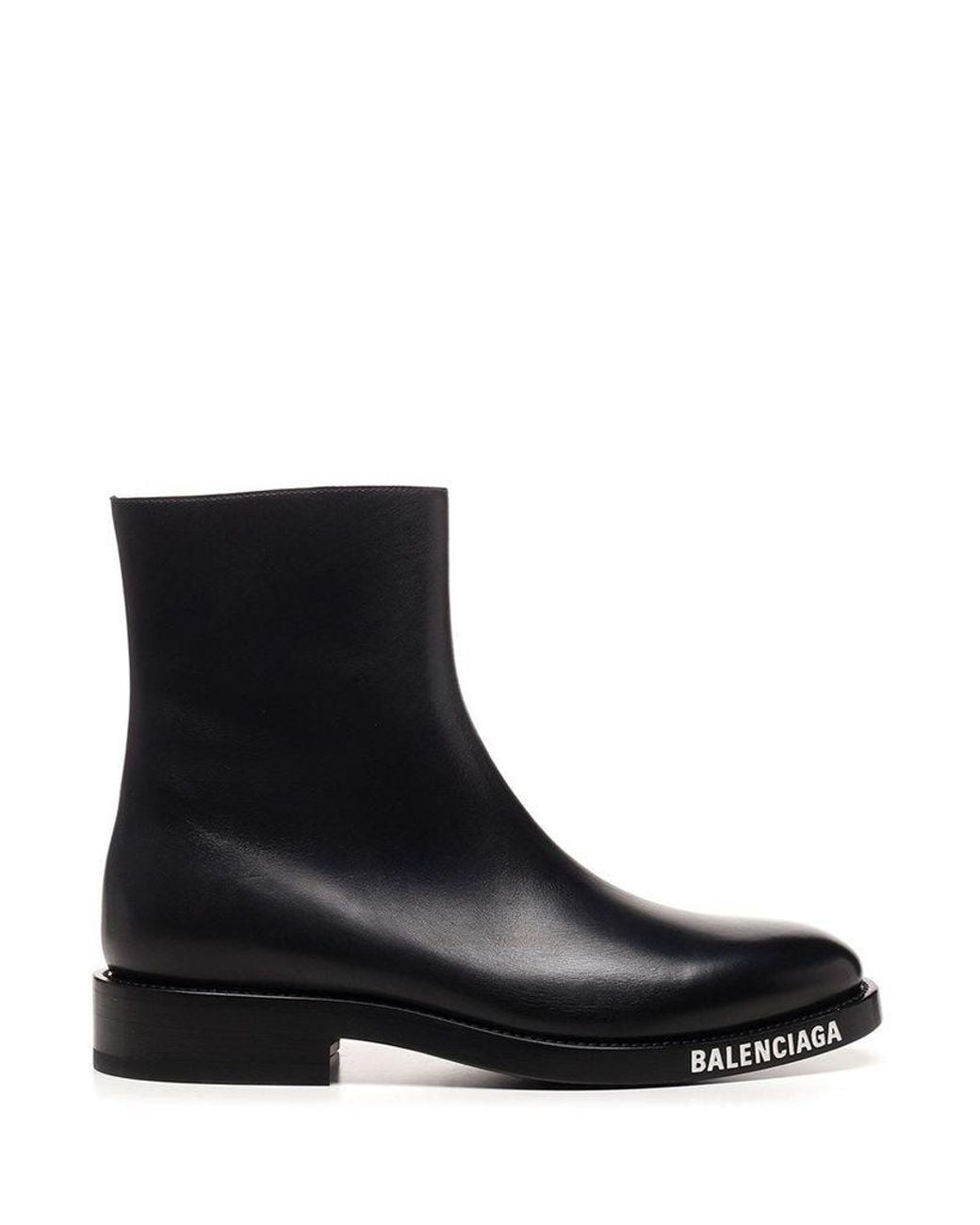 balenciaga black leather shoes