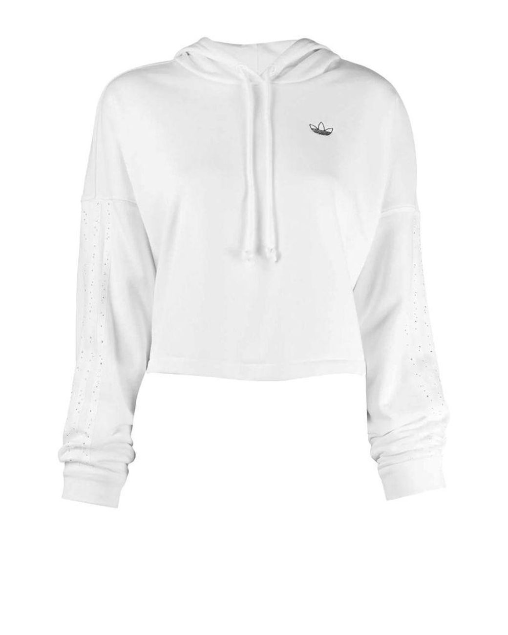 adidas Hoodie in White - Lyst