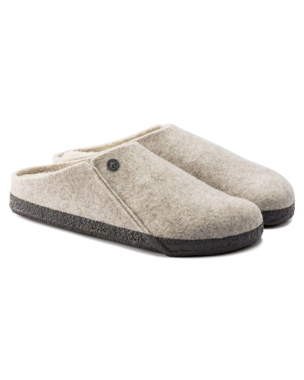 gray shearling birkenstock