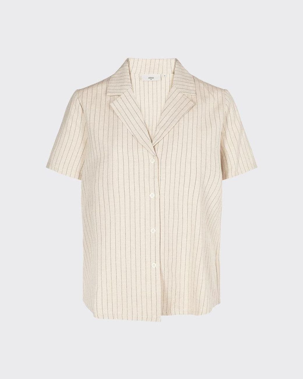 Minimum Cream And Natural Striped Blouse | Lyst