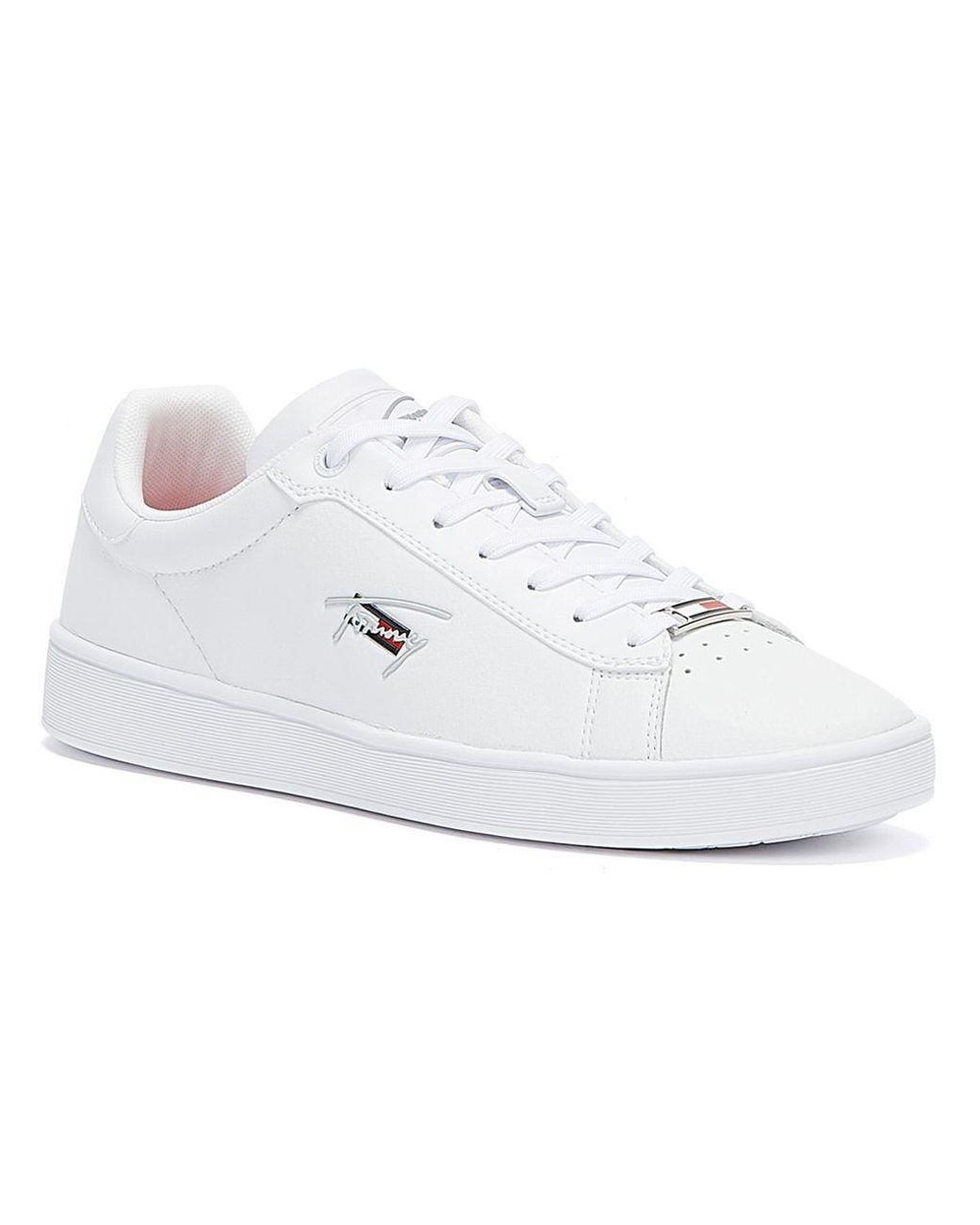 tommy jeans fashion cupsole womens white trainers