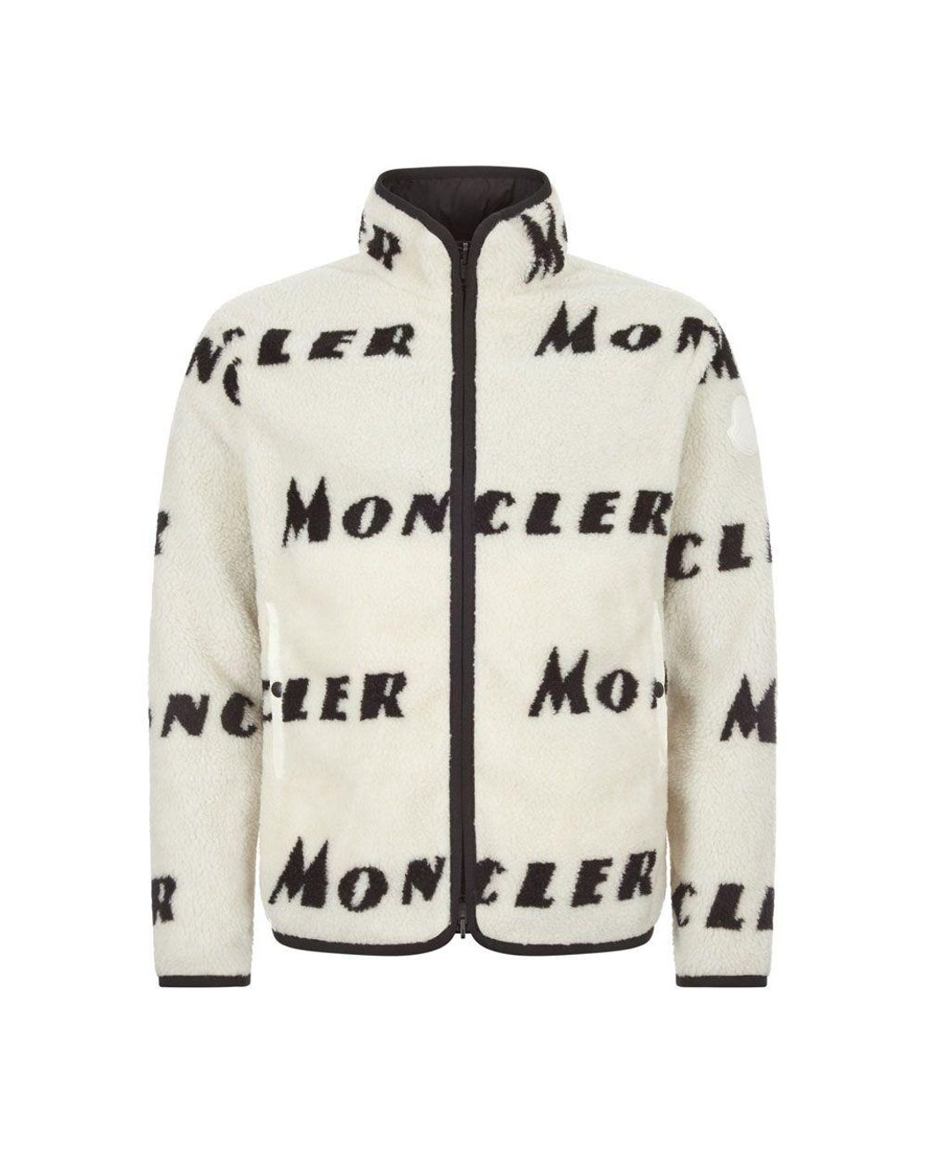 black and white fleece jacket