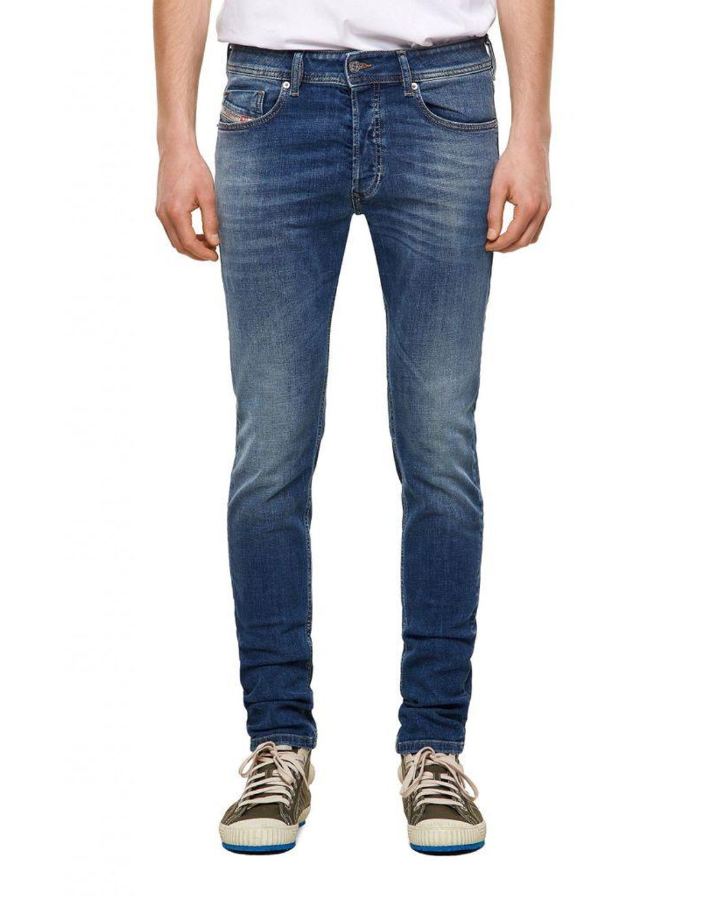 Diesel Men's Sleenker Slim Skinny Jeans | Dark Blue
