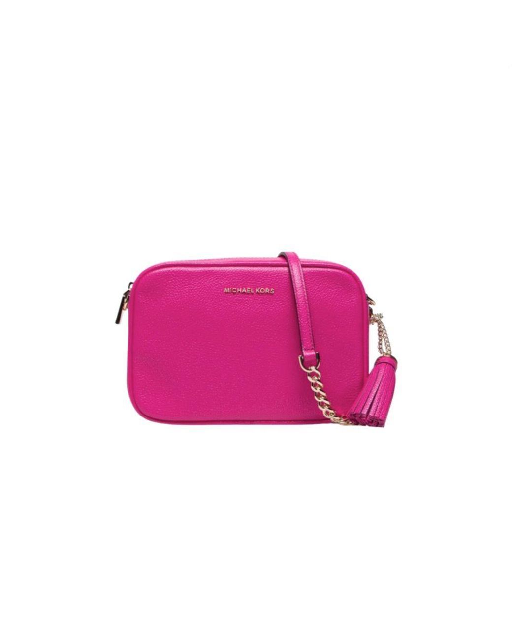 MICHAEL Michael Kors Michael Kors - Tracolla Ginny In Pelle - Wild Berry in  Red | Lyst