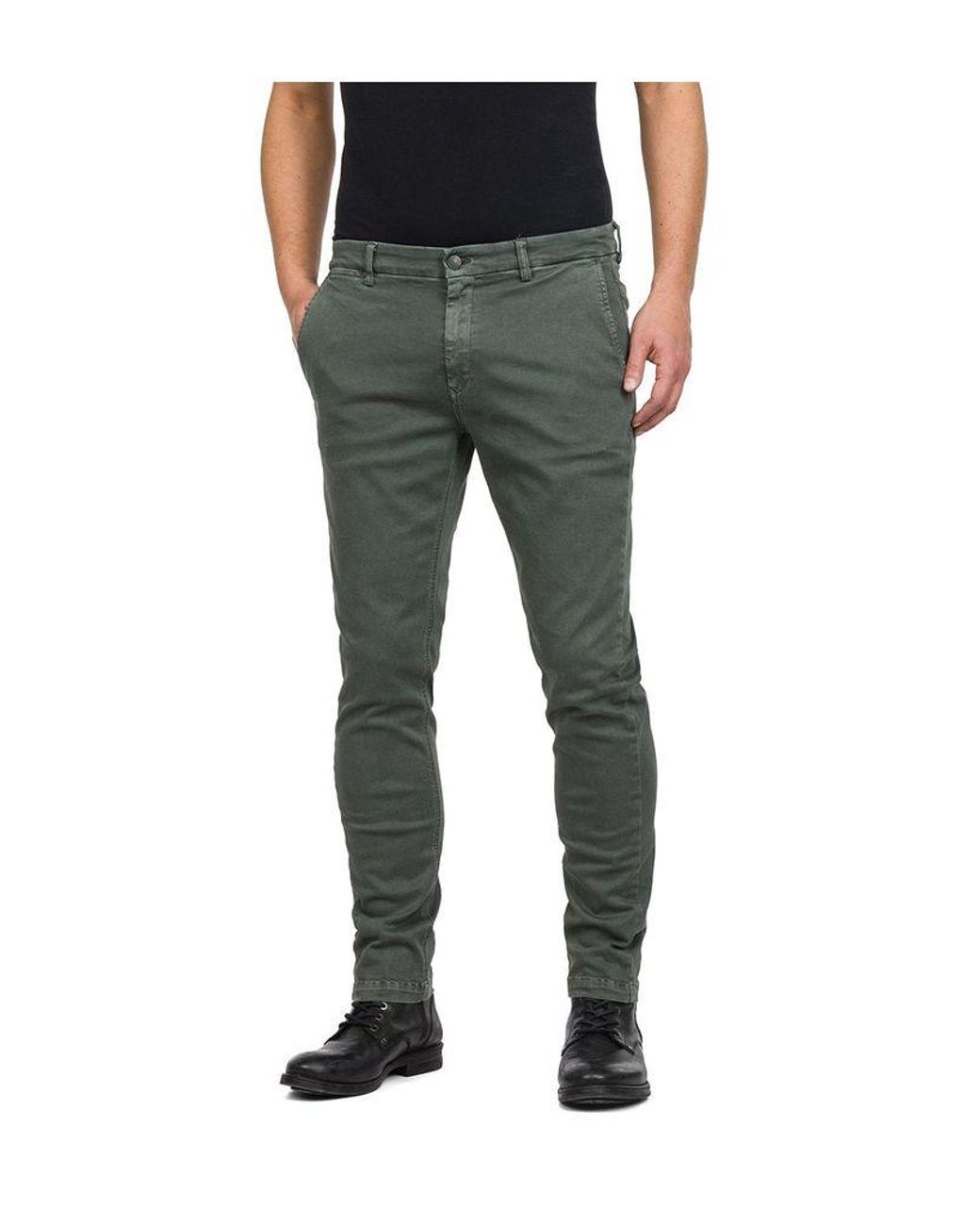 Replay Hyperflex Slim Fit Chino Khaki 