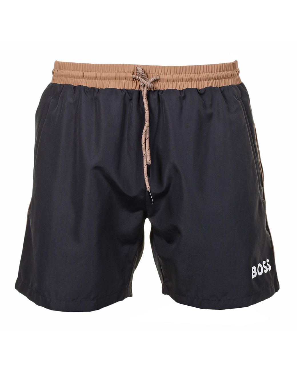 BOSS by HUGO BOSS Starfish Swim Shorts Brown in Black for Men Lyst
