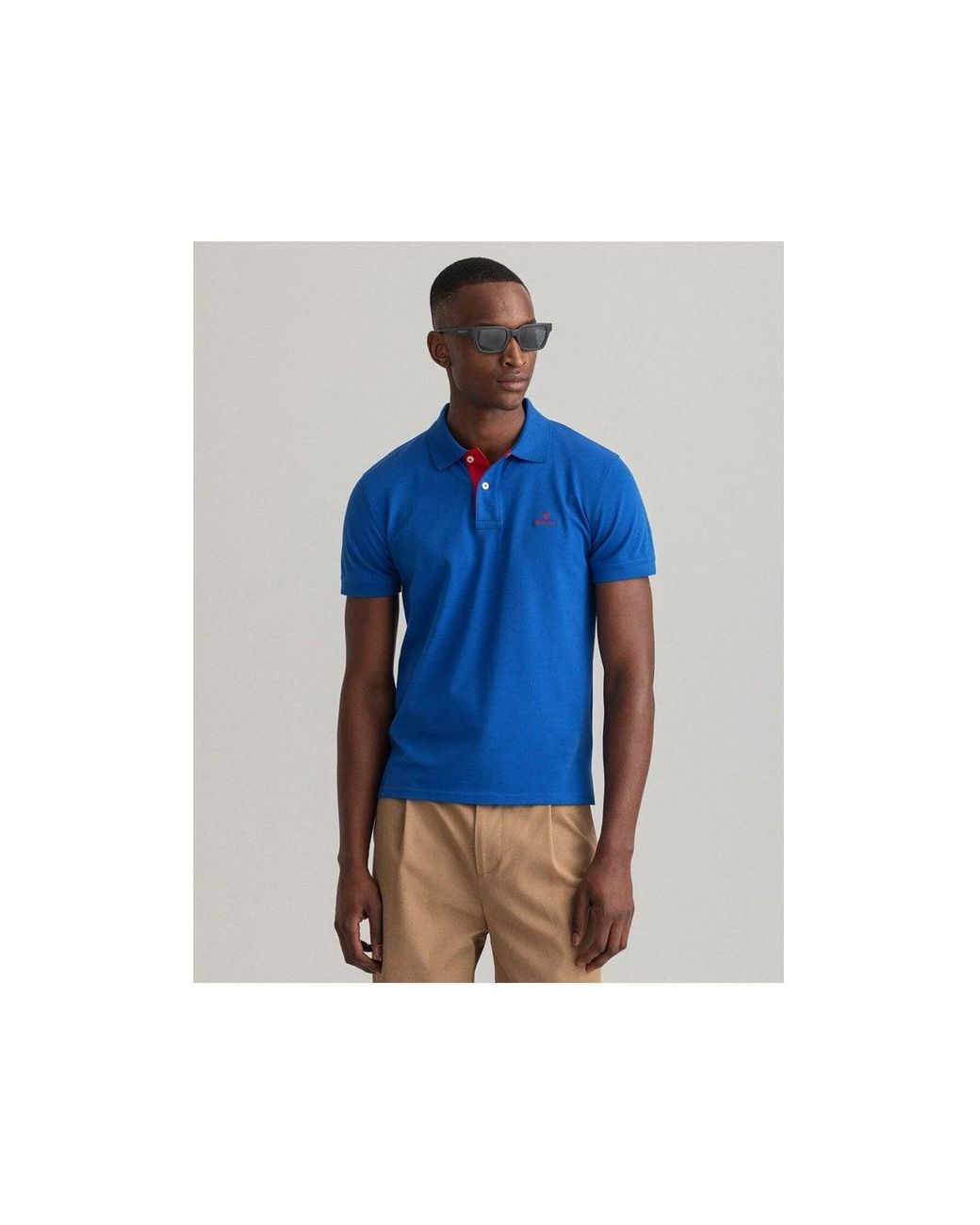 GANT Cotton Contrast Collar Pique 