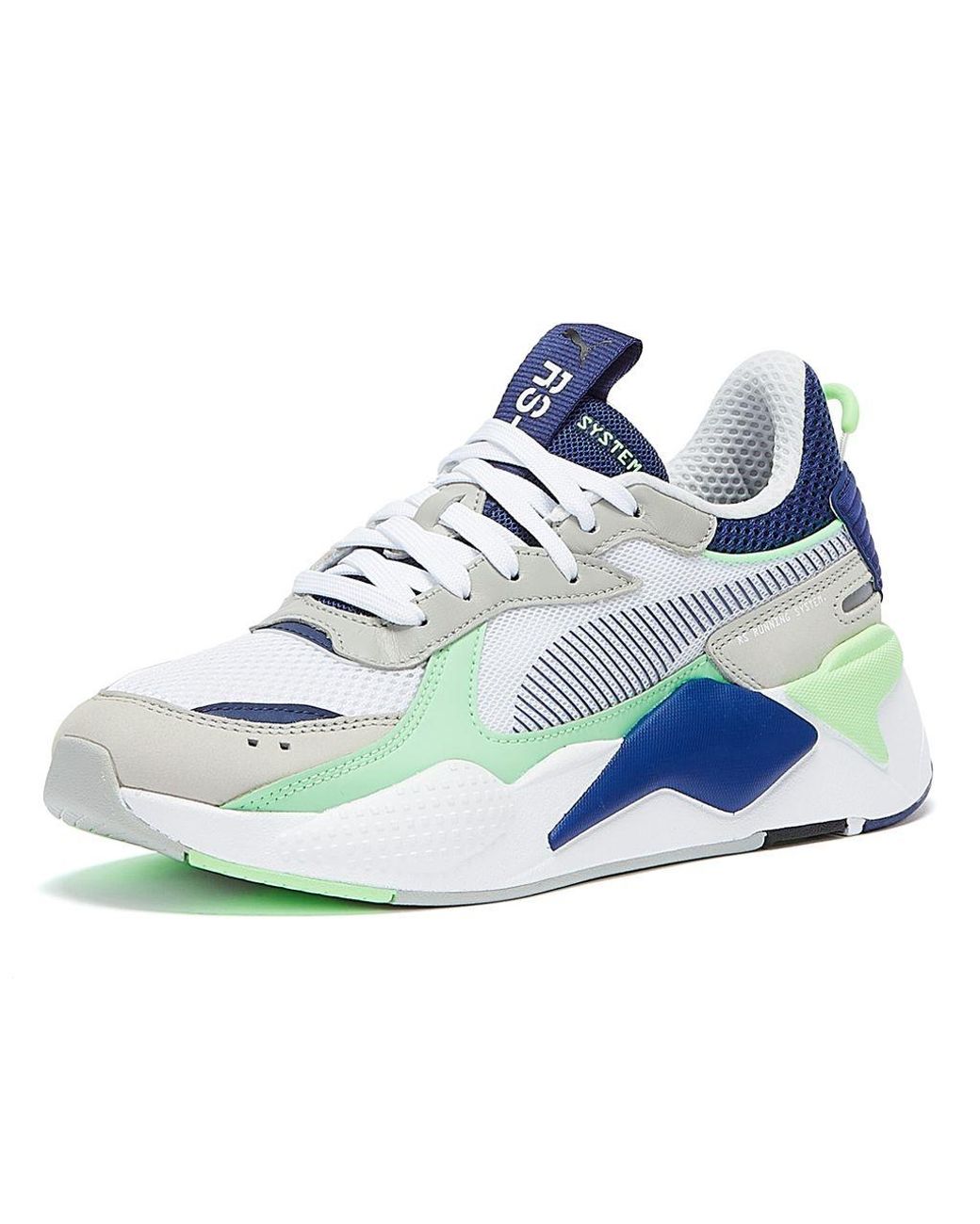 PUMA Rs-x Toys / Elektro Blue Trainers in White for Men | Lyst