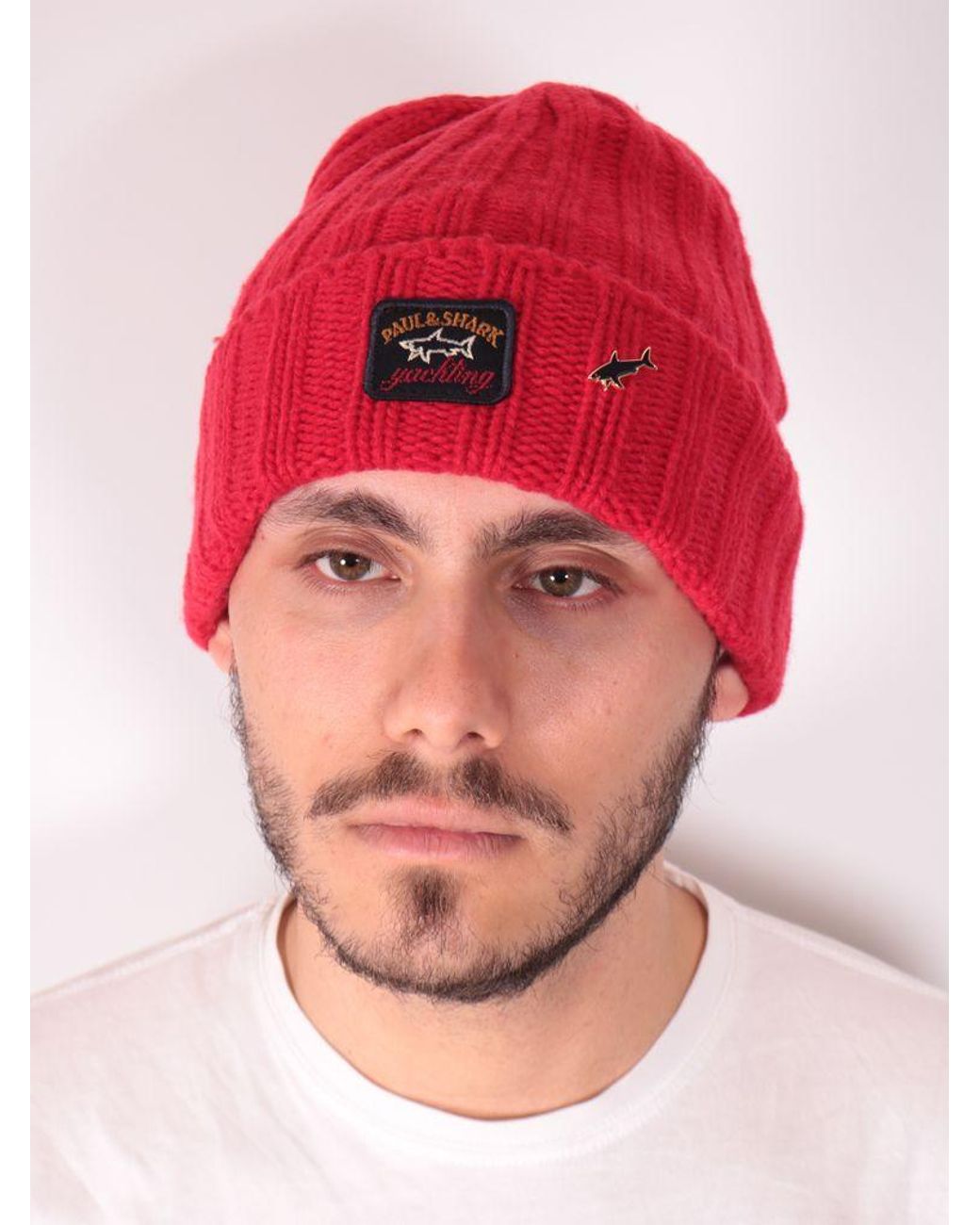 Paul & Shark Paul & Shark Cappello Eco Wool Logo Rosso in Red for Men |  Lyst Canada