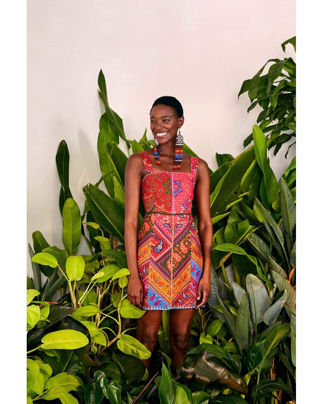 FARM Rio Lace Colourful Bandana Mini Dress in Green Lyst