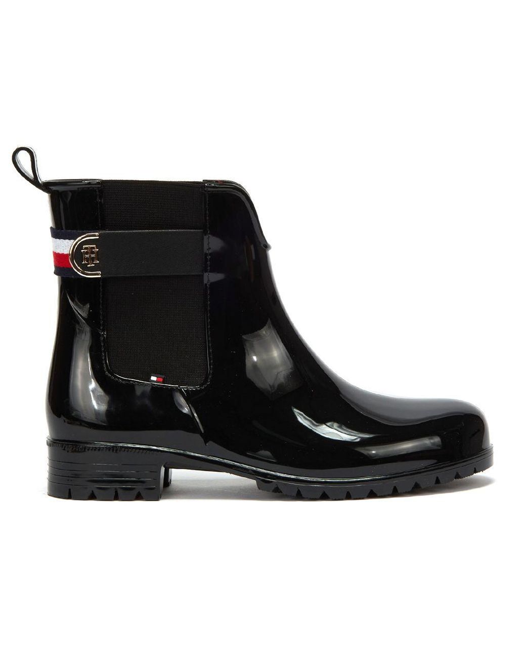 Tommy Hilfiger Synthetic Th Hardware Rainboot in Black | Lyst