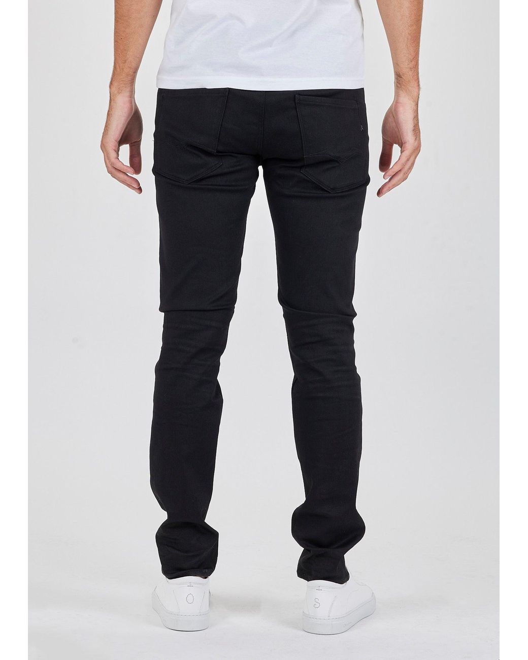 Replay Denim Hyperflex Reused Jeans in Black for Men - Save 7% | Lyst