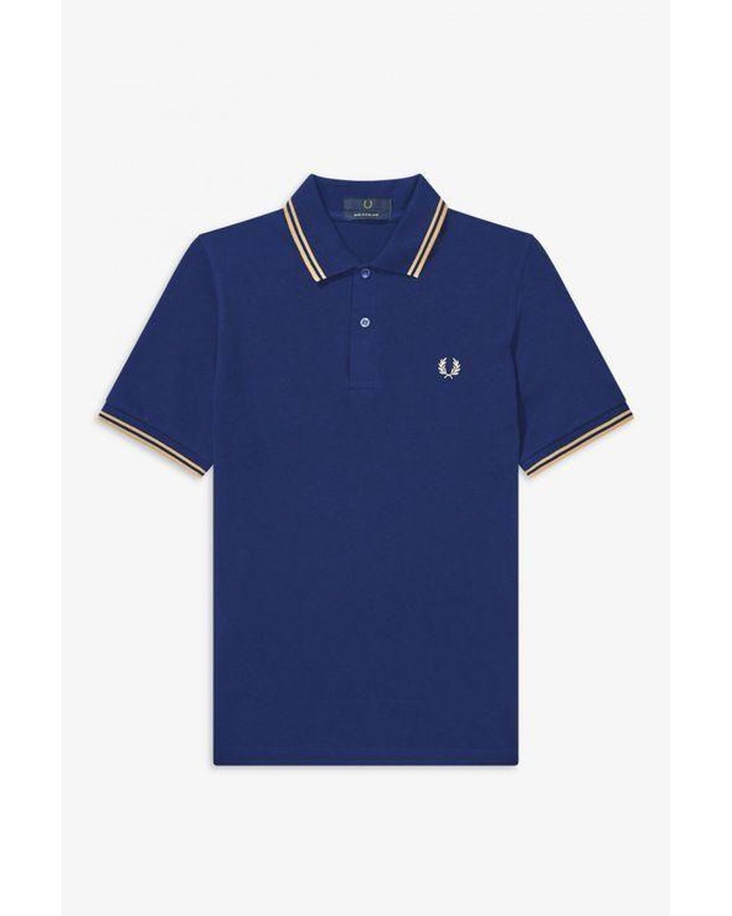 Fred Perry Reissue - M12 Shirt In Navy/champagne in Blue for Men | Lyst