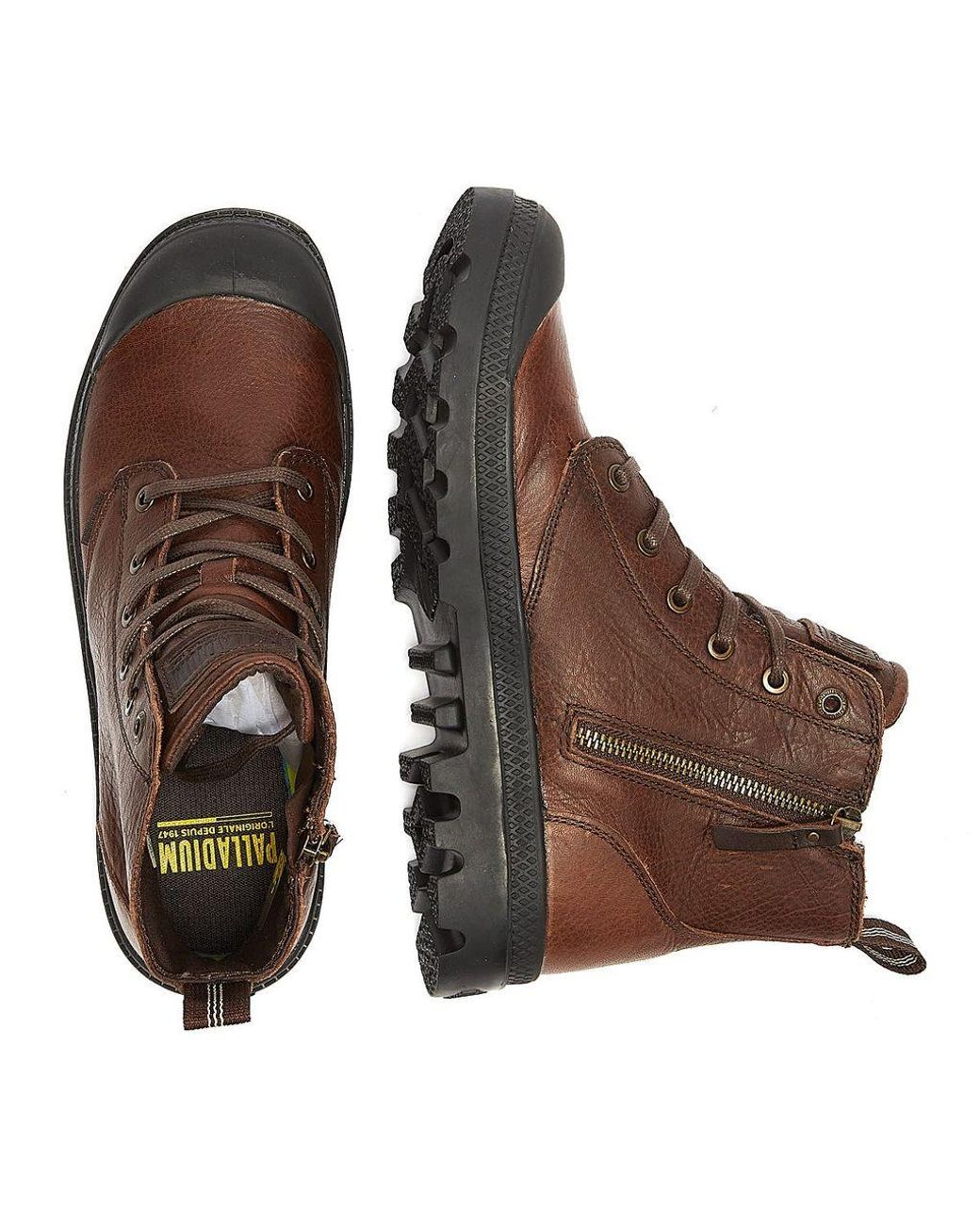 Palladium Pampa Hi Zip Lth Ess Bison 