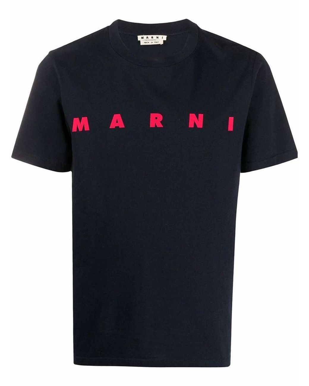 Marni Men's Humu0170p0s2276300b98 Black Cotton T-shirt for Men - Lyst