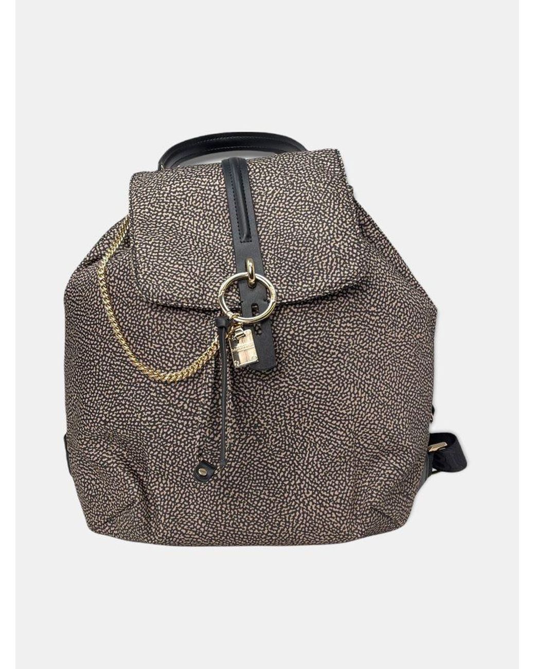 BORBONESE Zaino in tessuto nylon con tasca davanti GRIGIO F/W 2018-19