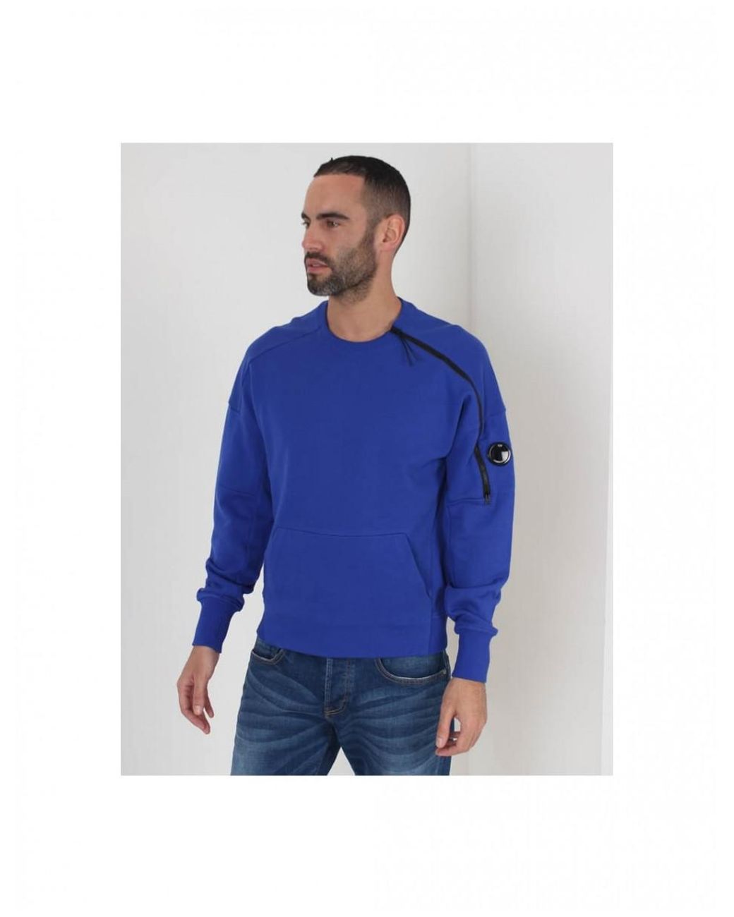 C.p. Company Shoulder Zip Crew Sweat 