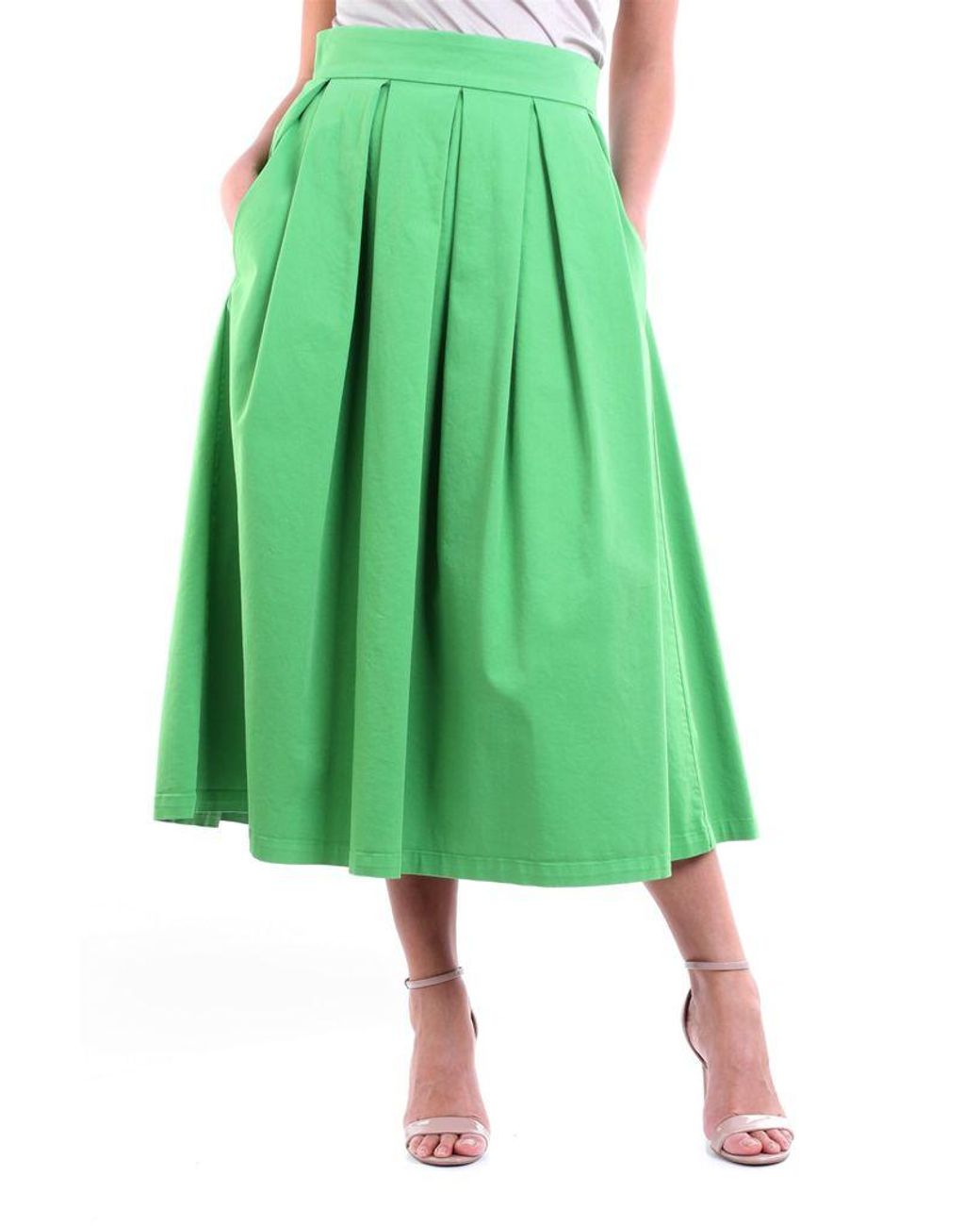 Department 5 Synthetic Department 5 Skirts Midi in Green - Lyst