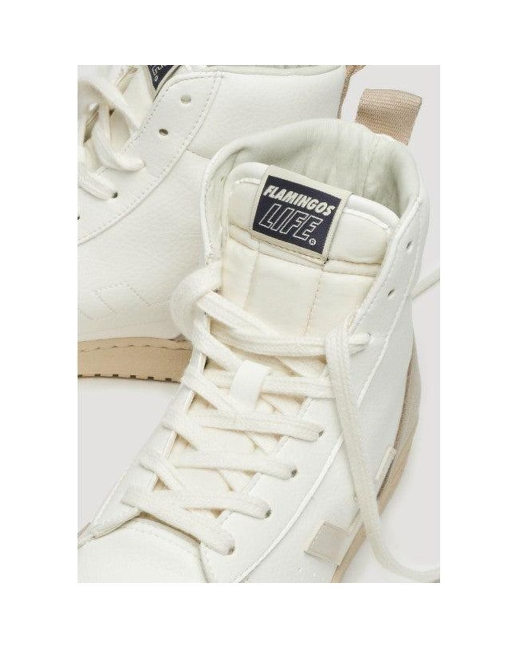Flamingos' Life Flamingos' Life Old 80's Gesso And Ivory High Top Trainers  in White | Lyst