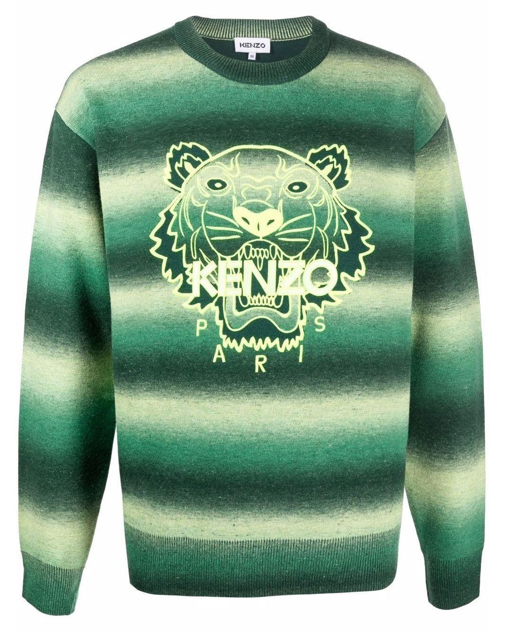 KENZO Wool Neon Tiger Logo Sweater in 