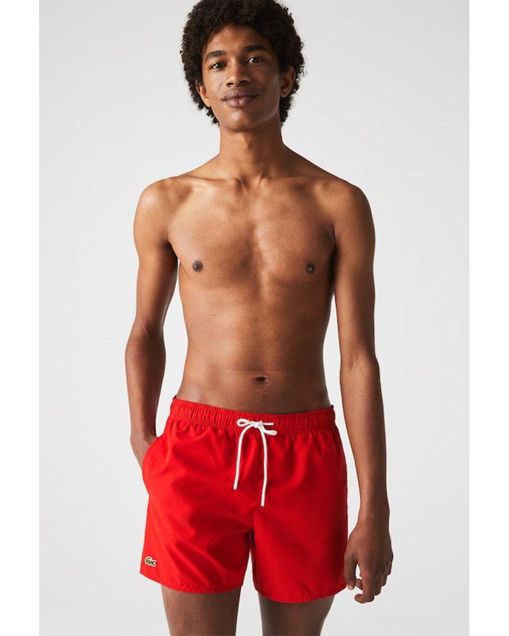 lacoste quick dry swim shorts