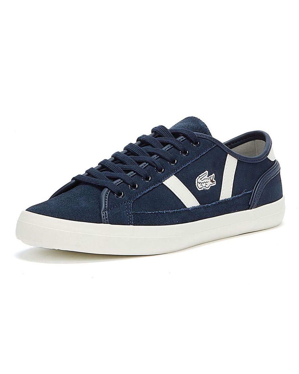 Lacoste Canvas Sideline 319 3 / Off White Trainers in Blue for Men | Lyst