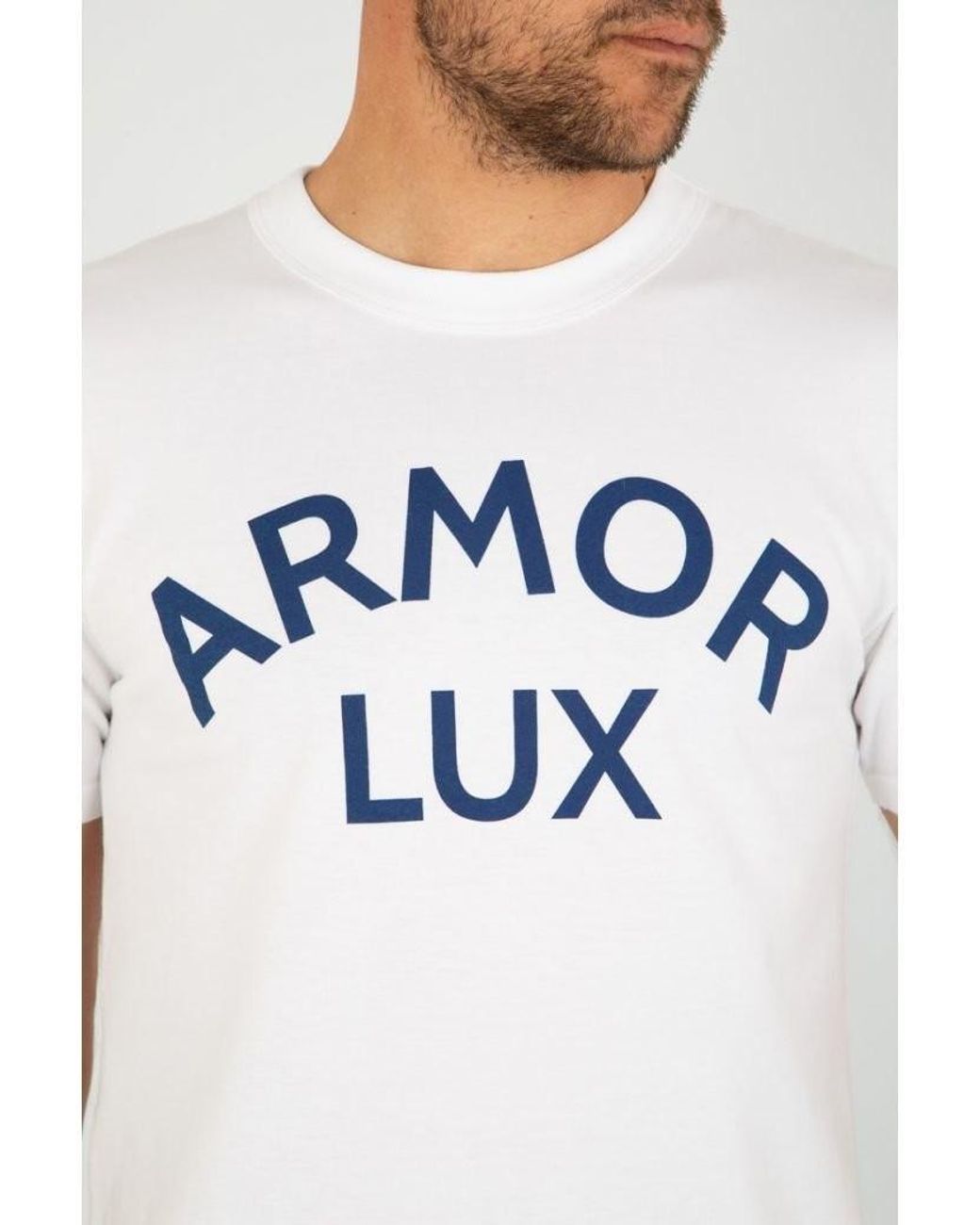 armor lux white t shirt