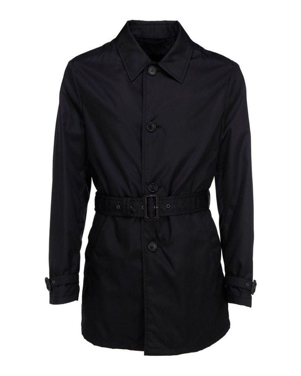 Prada Men's Sgb556s2021wq8f0002 Black Cotton Trench Coat for Men - Lyst