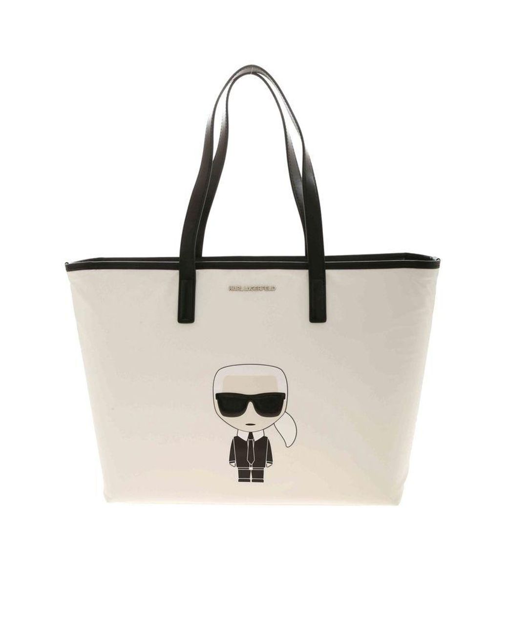 Karl Lagerfeld Synthetic K/ikonik Nylon Tote in White - Lyst