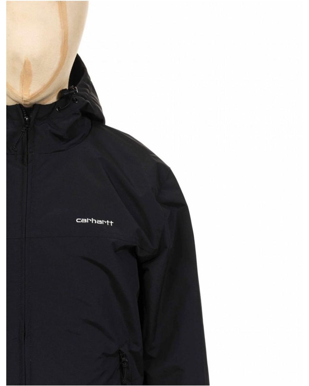 Carhartt Fleece Wip Hooded Sail Jacket in Black for Men | Lyst