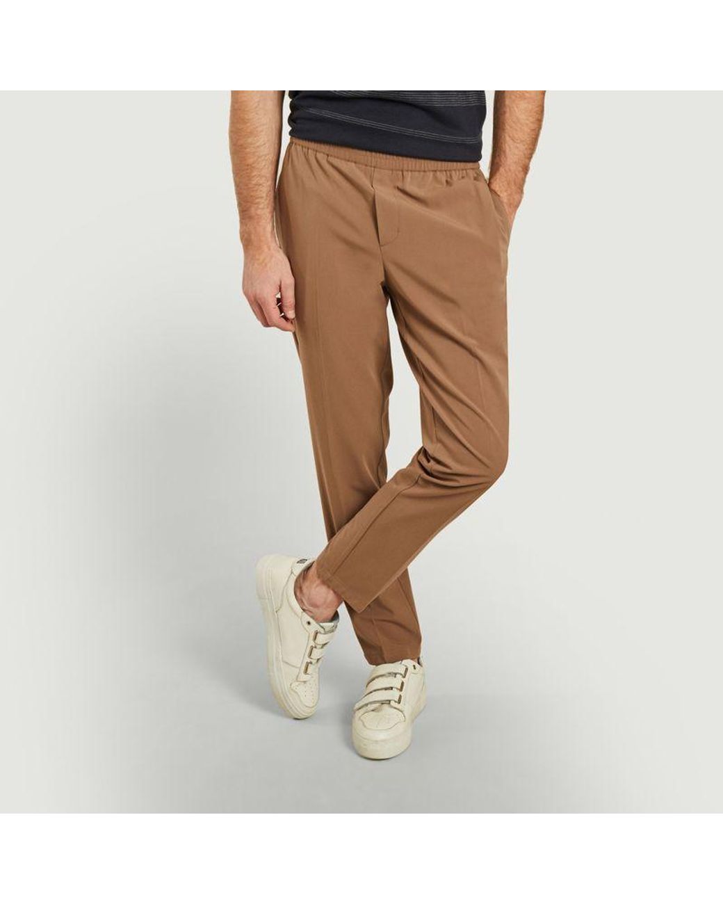 Samsøe & Samsøe Synthetic Smithy Elasticated Waist Trousers Caribou Samsoe - Samsoe in Brown for