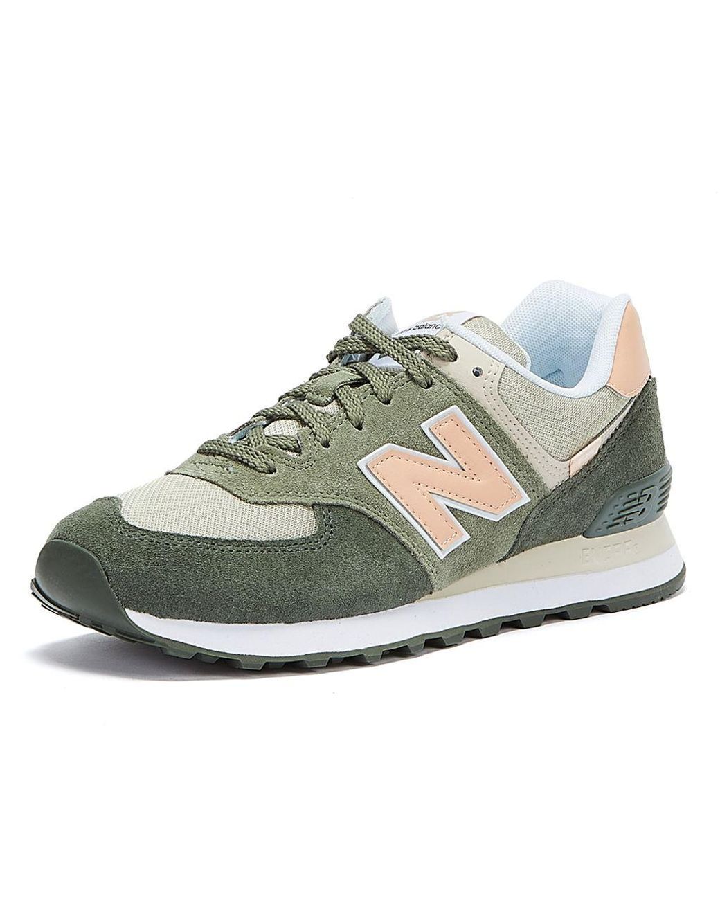 New Balance 574 Black Spruce / Silver Pine Trainers in Green | Lyst