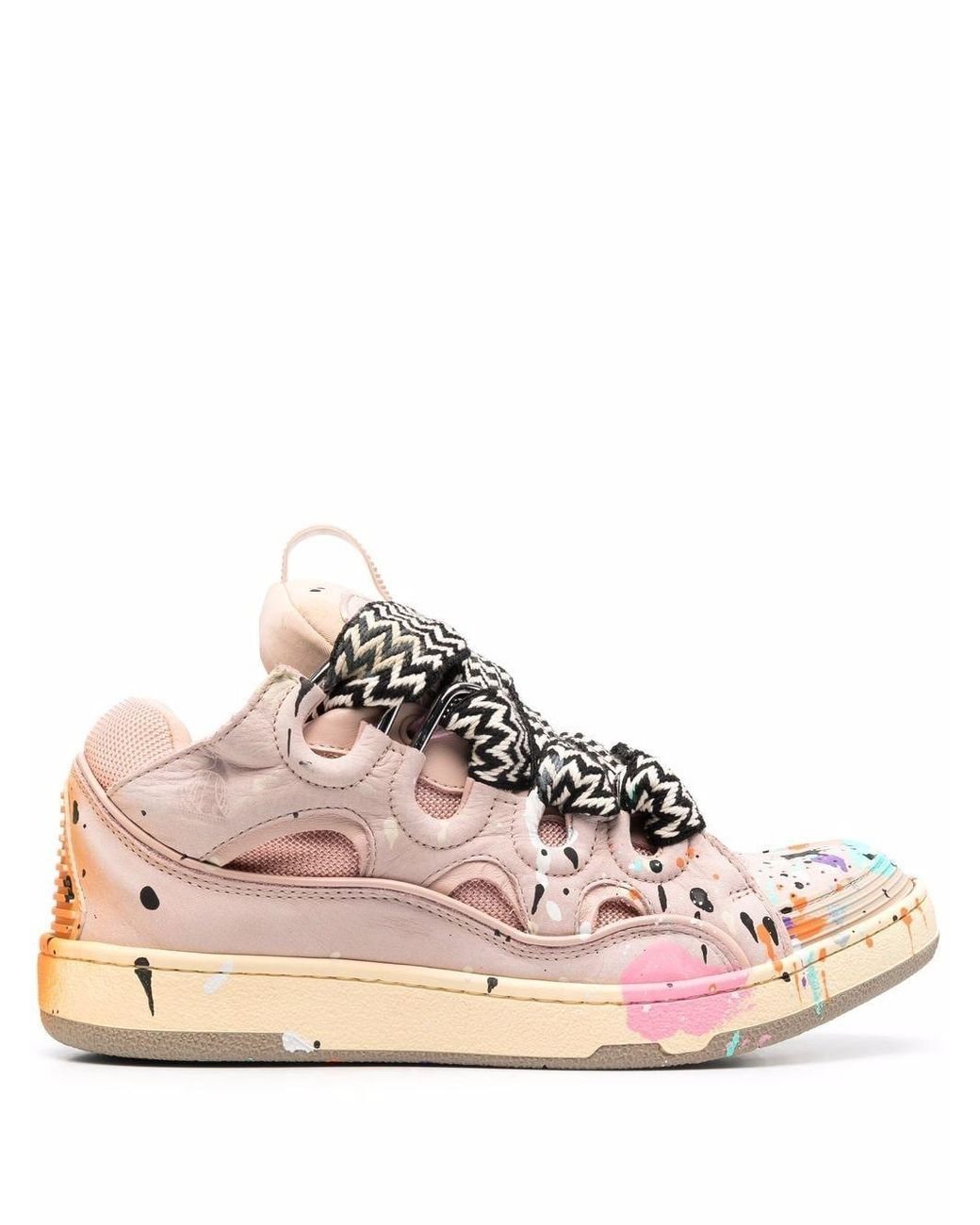 Lanvin X Gallery Dept. Leather Curb Sneakers in Pink Lyst