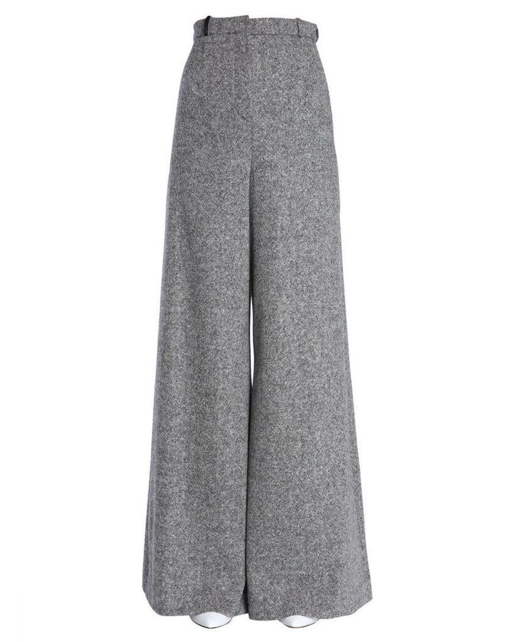 Lanvin Women's Rwtr506u3834a1810 Grey Wool Pants in Gray - Lyst