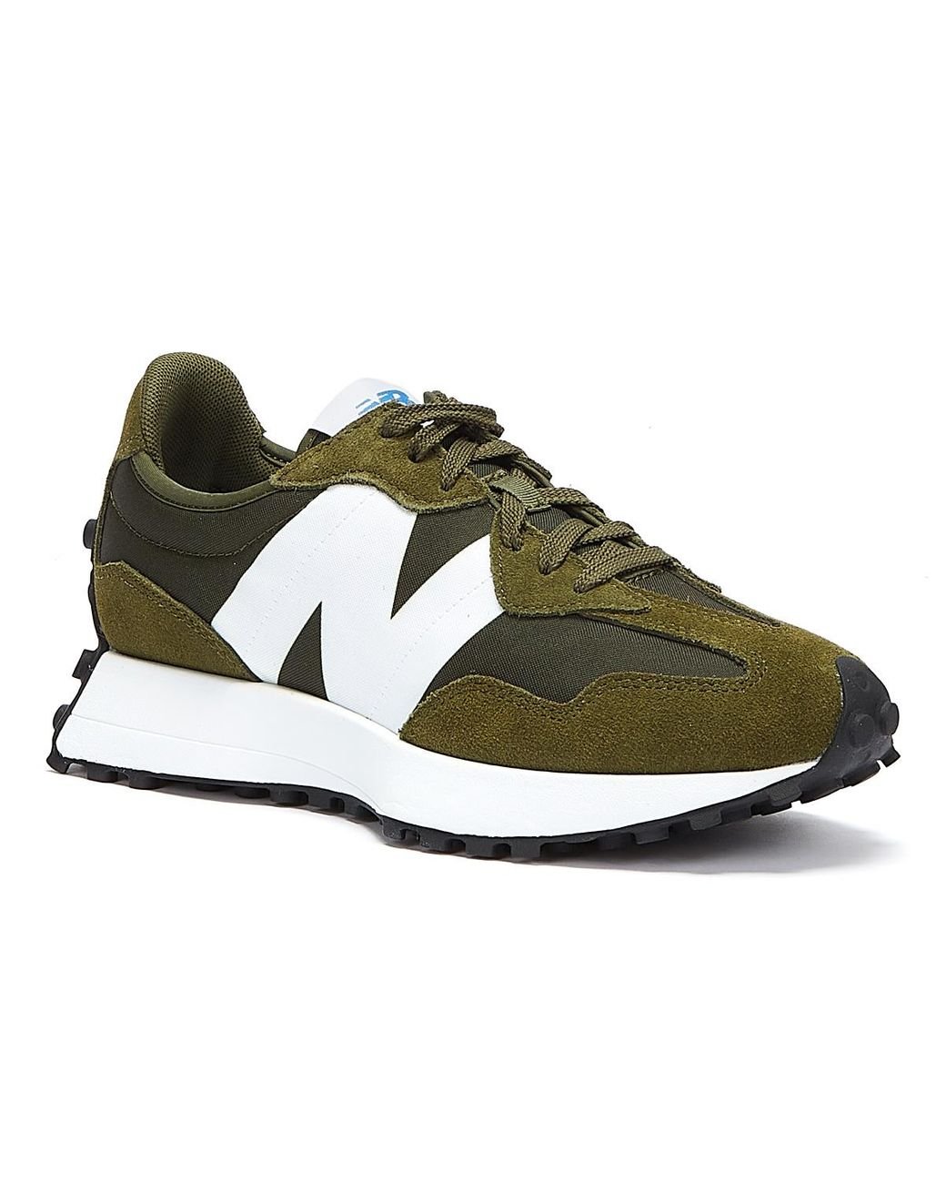 New Balance 327 Khaki Trainers in Green for Men | Lyst