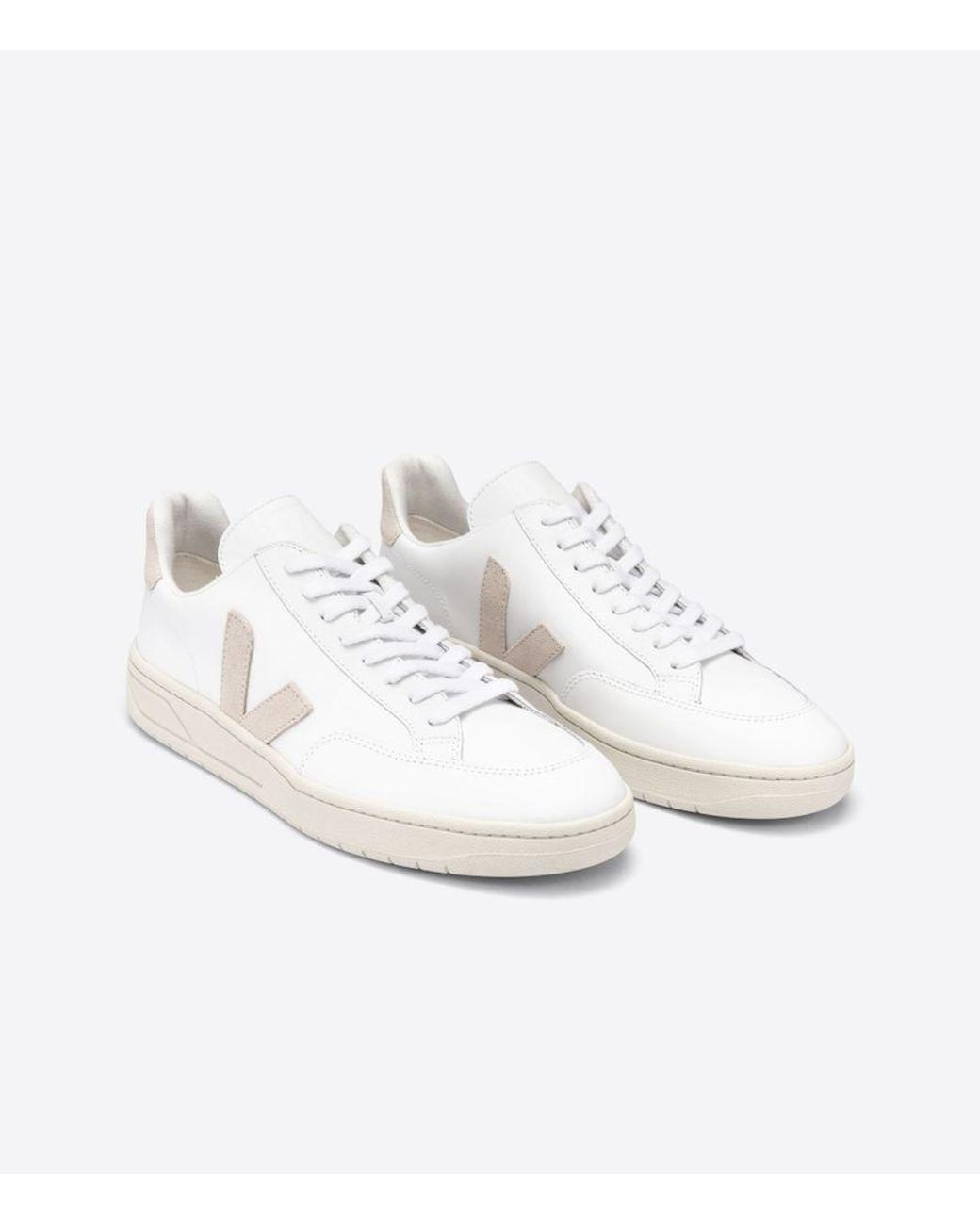 Veja Women's V-12 Leather Extra White/Babe - XD022476A | Sneaker District