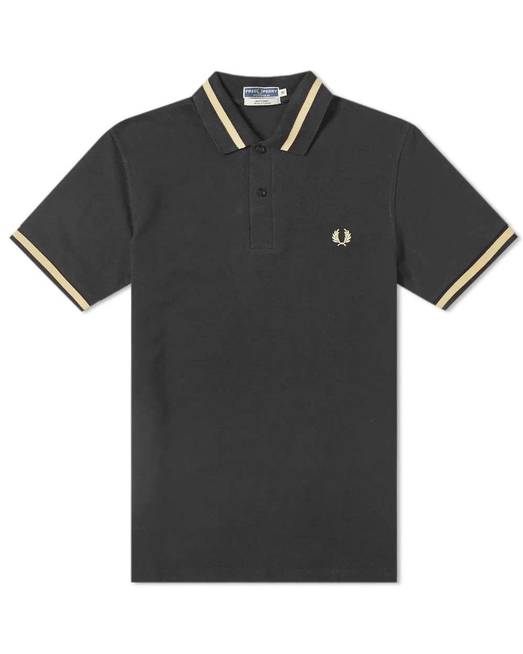 Fred Perry Cotton Reissues Original Single Tipped Polo & Champagne in ...