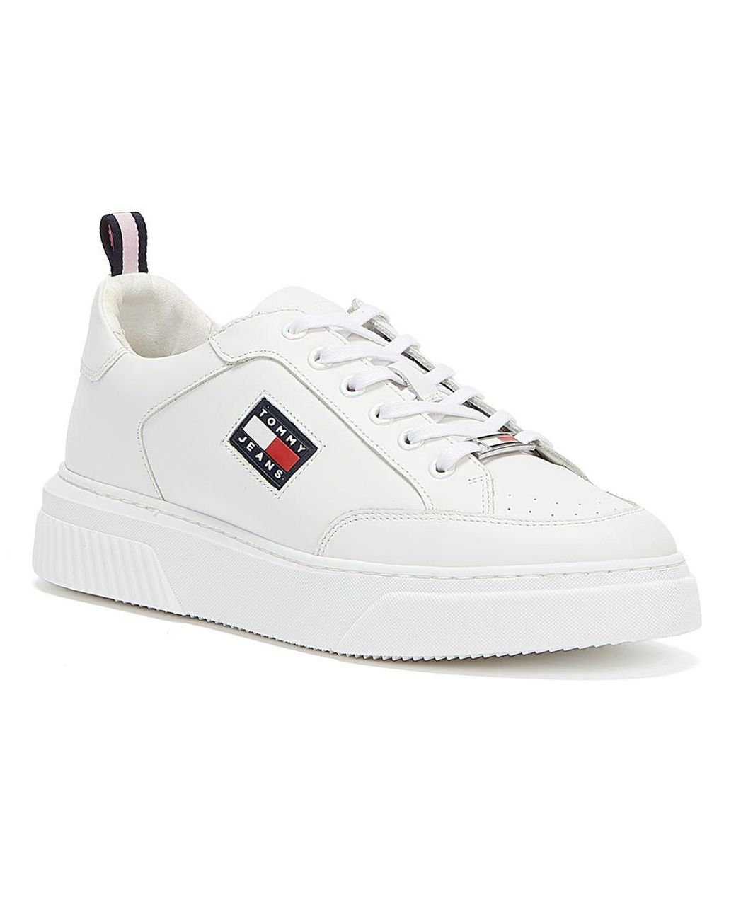 tommy jeans fashion cupsole womens white trainers