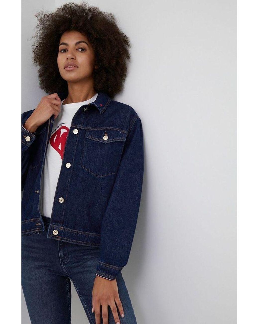 Tommy Hilfiger Denim Giubbotto Jeans Donna . in Blue | Lyst